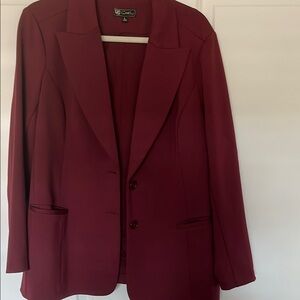 Elegant Burgundy Blazer